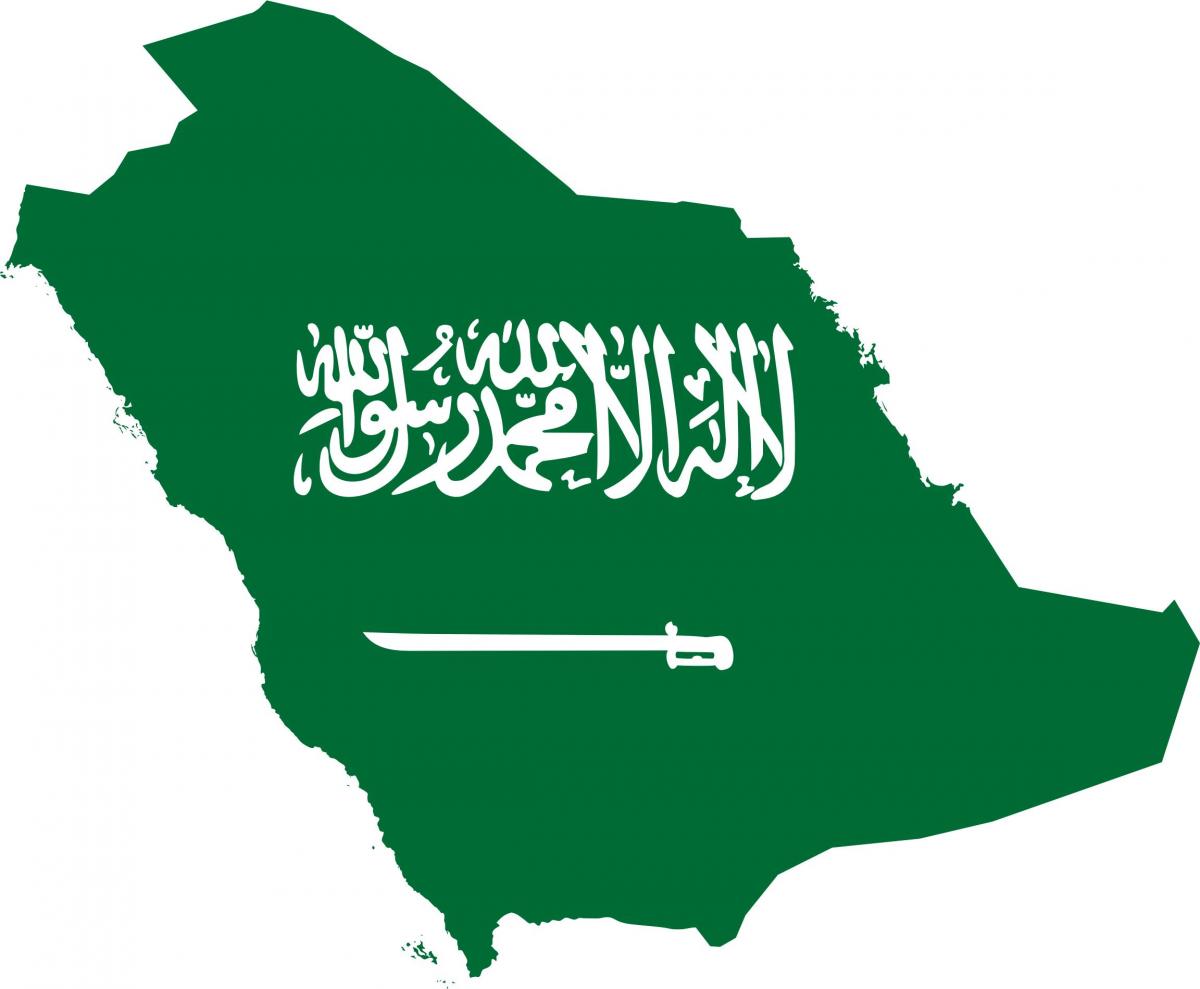 Arabi Saoudit kat jeyografik drapo