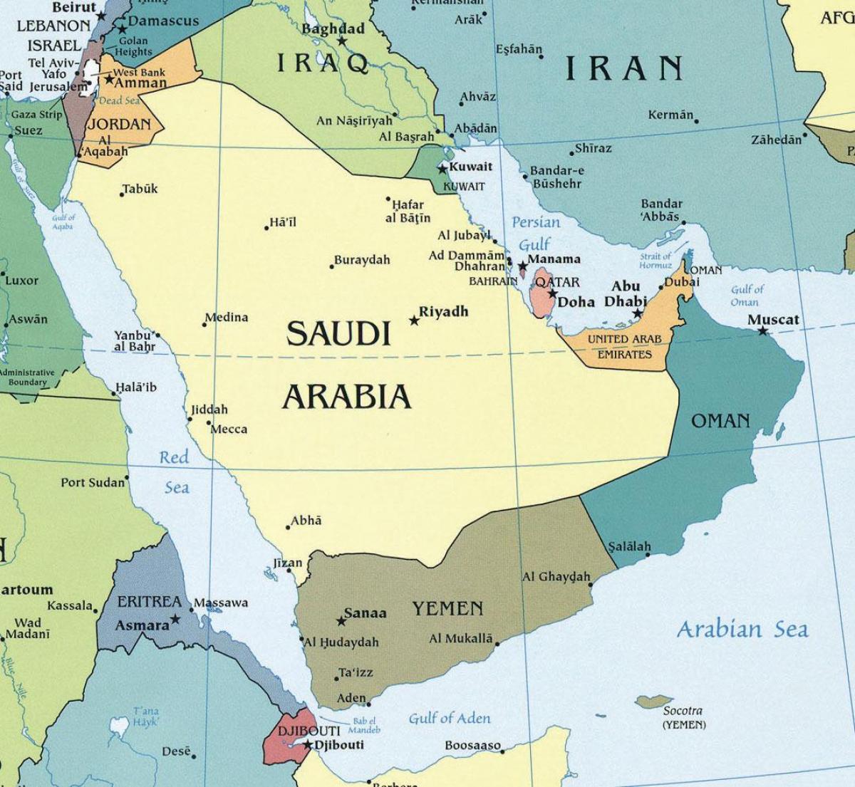 Kat jeyografik nan Arabi Saoudit kote
