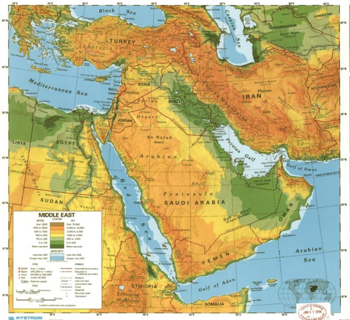Kat jeyografik nan Arabi Saoudit dezè a