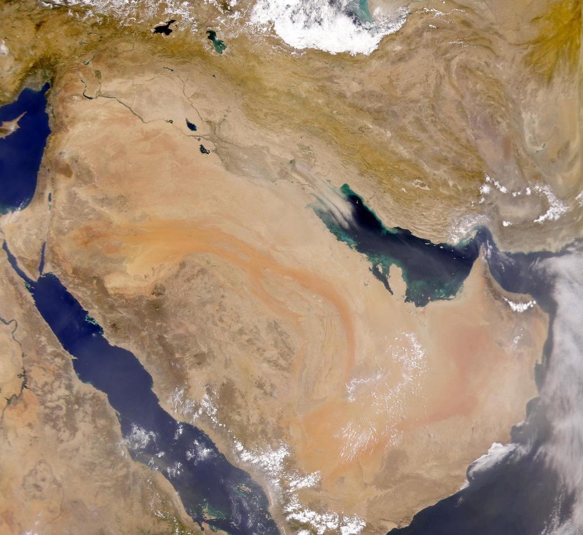 Kat jeyografik nan Arabi Saoudit satelit