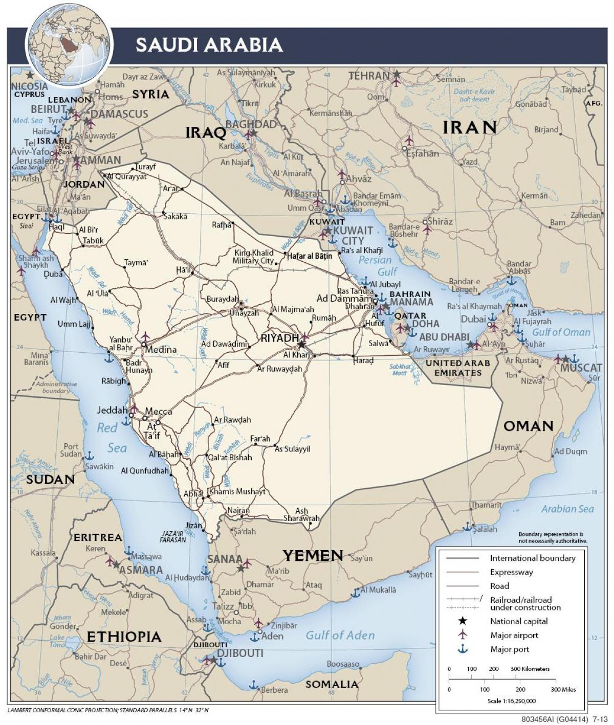 Kat jeyografik nan Arabi Saoudit pò