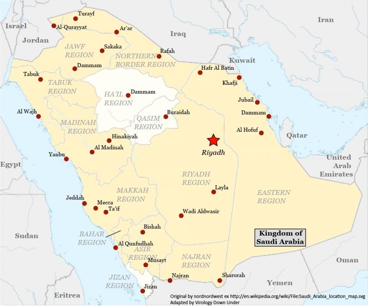 Kat jeyografik nan najran Arabi Saoudit