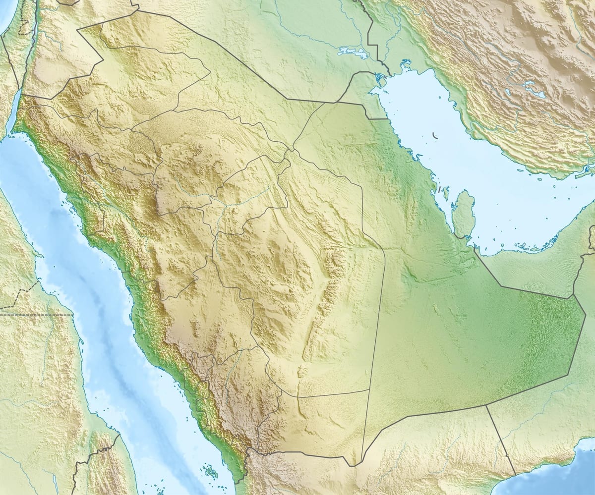 Kat jeyografik nan Arabi Saoudit mòn