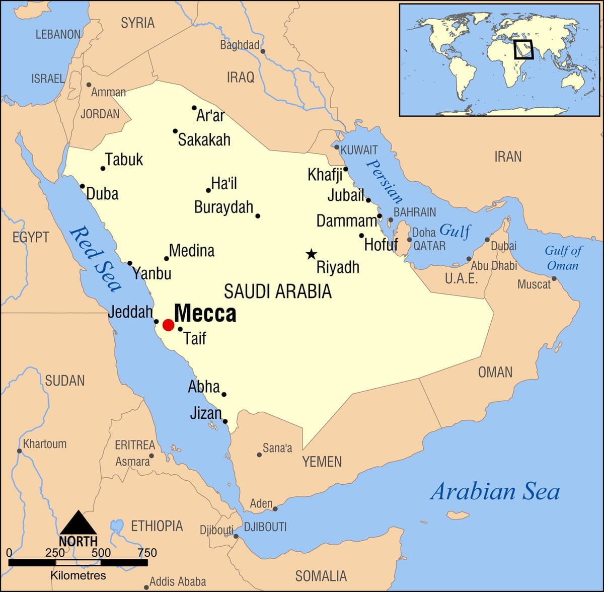 kat jeyografik nan lamèk nan Arabi Saoudit