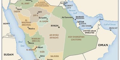 Qassim Arabi Saoudit kat jeyografik