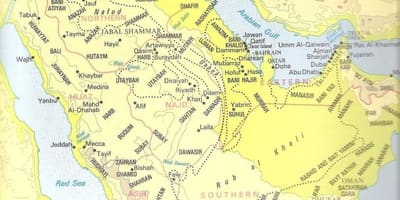 Kat jeyografik nan Arabi Saoudit branch fanmi