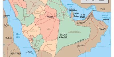Kat jeyografik nan Arabi Saoudit etazini