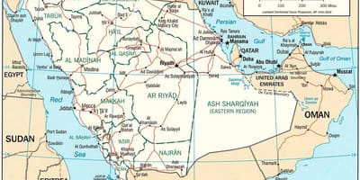 Kat jeyografik nan Arabi Saoudit foto