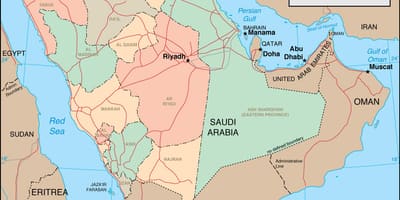 Arabi Saoudit rejyon kat jeyografik