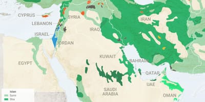 Kat jeyografik nan Arabi Saoudit relijyon