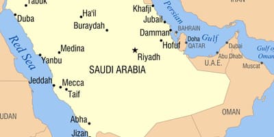 Arar KSA kat jeyografik