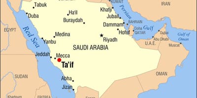 Arabi Saoudit vil taif kat jeyografik
