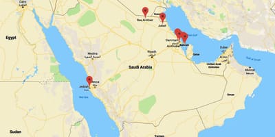 Kat jeyografik nan Arabi Saoudit, al khobar