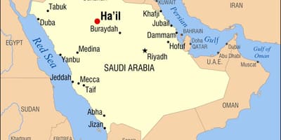 Kat jeyografik nan lagrèl Arabi Saoudit